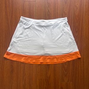 Nike Golf Tour Performance Women’s Dri-Fit Skort Skirt Orange White Size XL